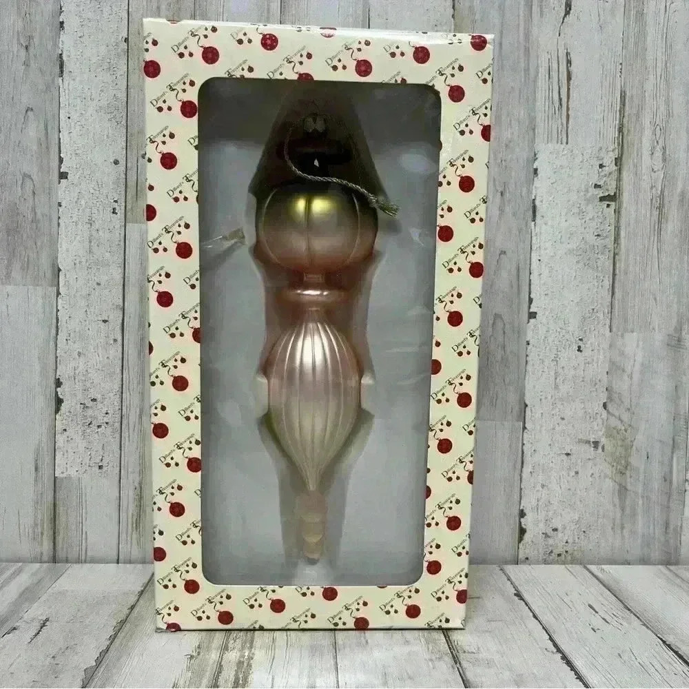 Dillard’s Trimmings Pink and Gold Christmas Ornament